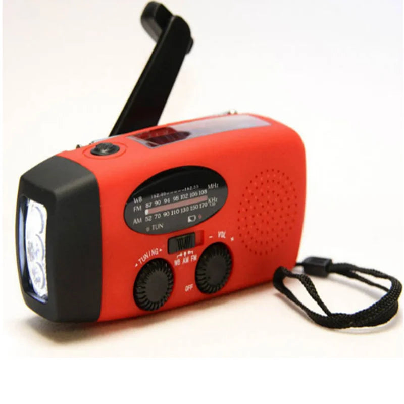 Solar Hand Crank Radio FM AM WB NOAA Weather Radio