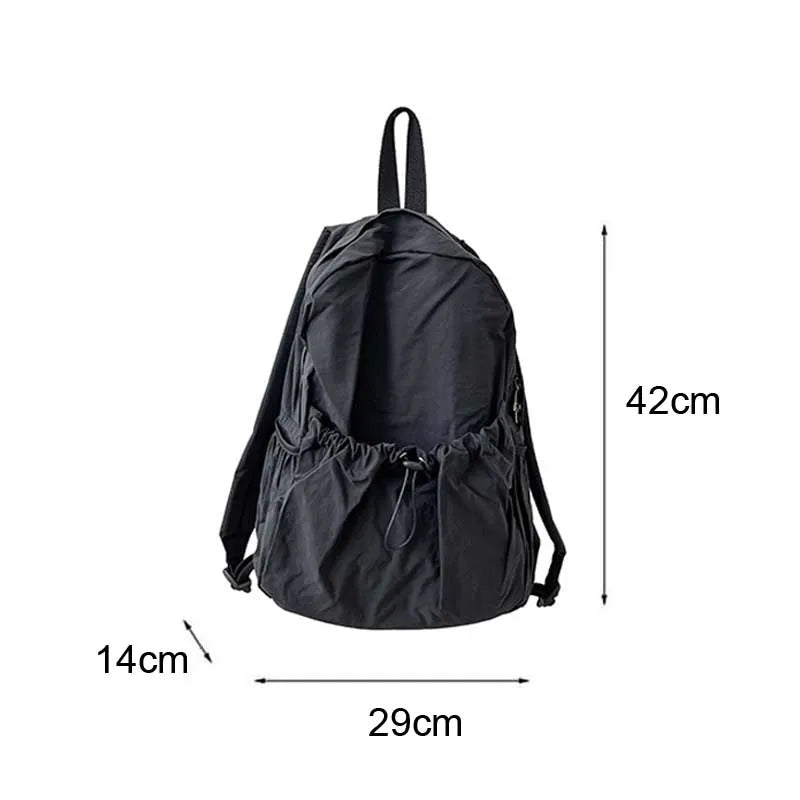 Lightweight Knapsack Fashion Travel Schoolbag With Zipper