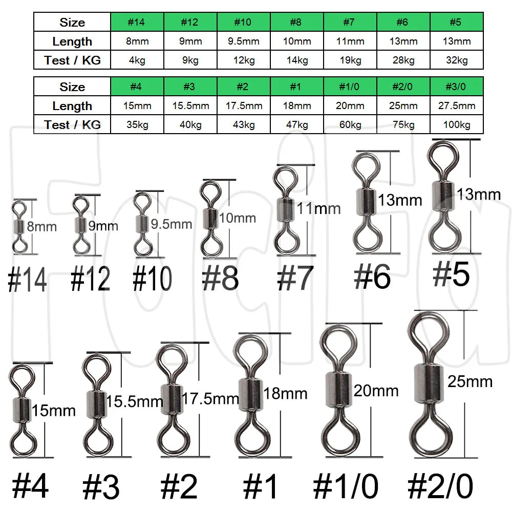 Fishing Barrel Bearing Rolling Swivel