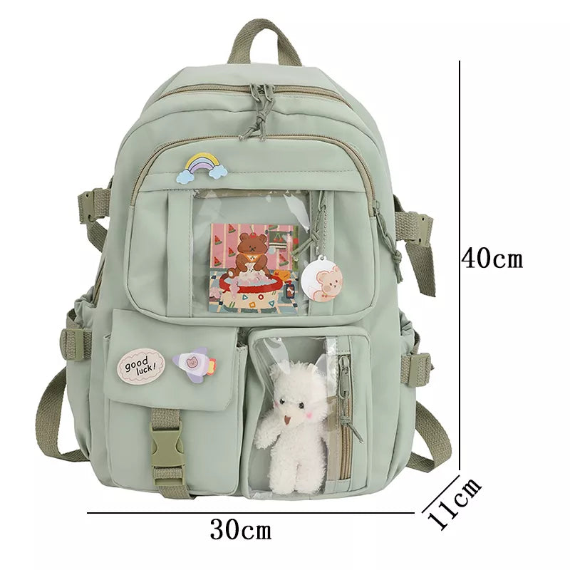 Waterproof Multi-Pocket School Backpack