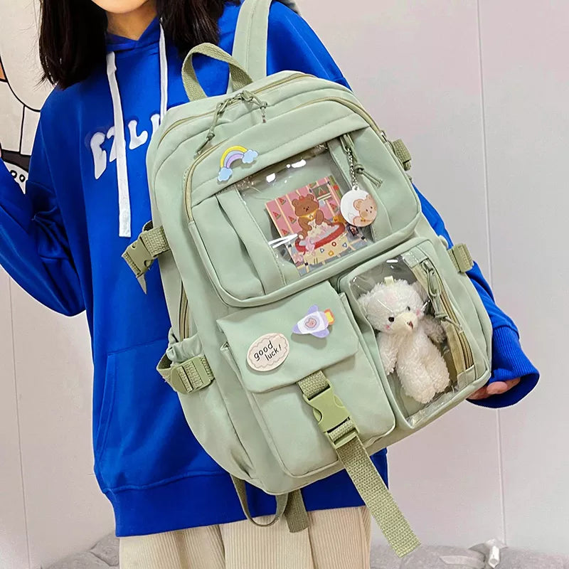 Waterproof Multi-Pocket School Backpack