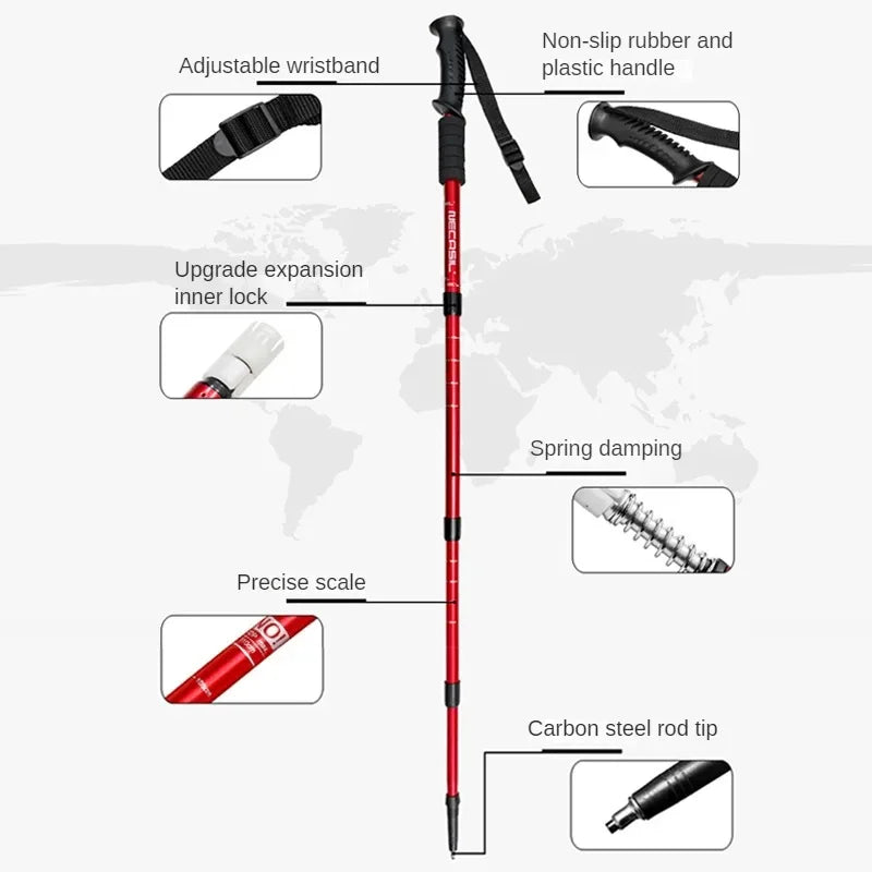 Aluminium Alloy Teleskopic Hiking Poles