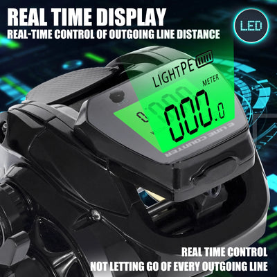 New Big Led Screen Electronic Baitcasting Fishing Reel High Speed 7.2:1