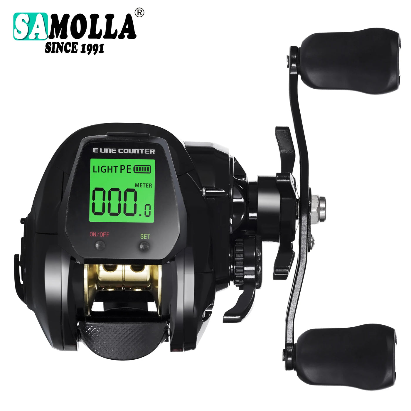 New Big Led Screen Electronic Baitcasting Fishing Reel High Speed 7.2:1