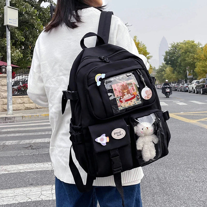 Waterproof Multi-Pocket School Backpack