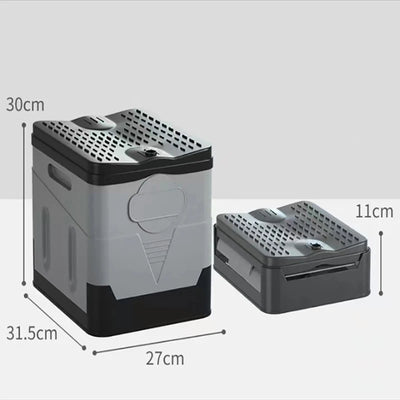 Folding Toilet, Portable, Collapsible, Anti-Odor Storage Box