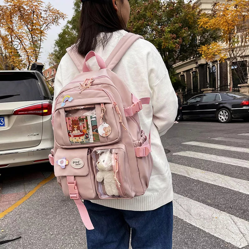 Waterproof Multi-Pocket School Backpack