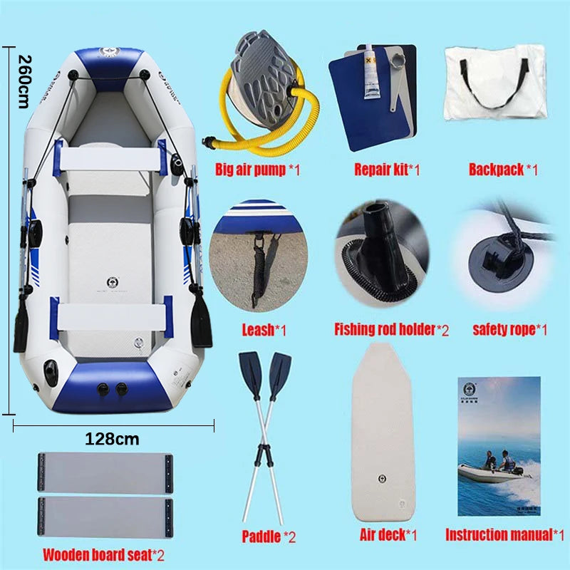 Solar Marine 3 Person Fishing Kayak PVC Inflatable Boat